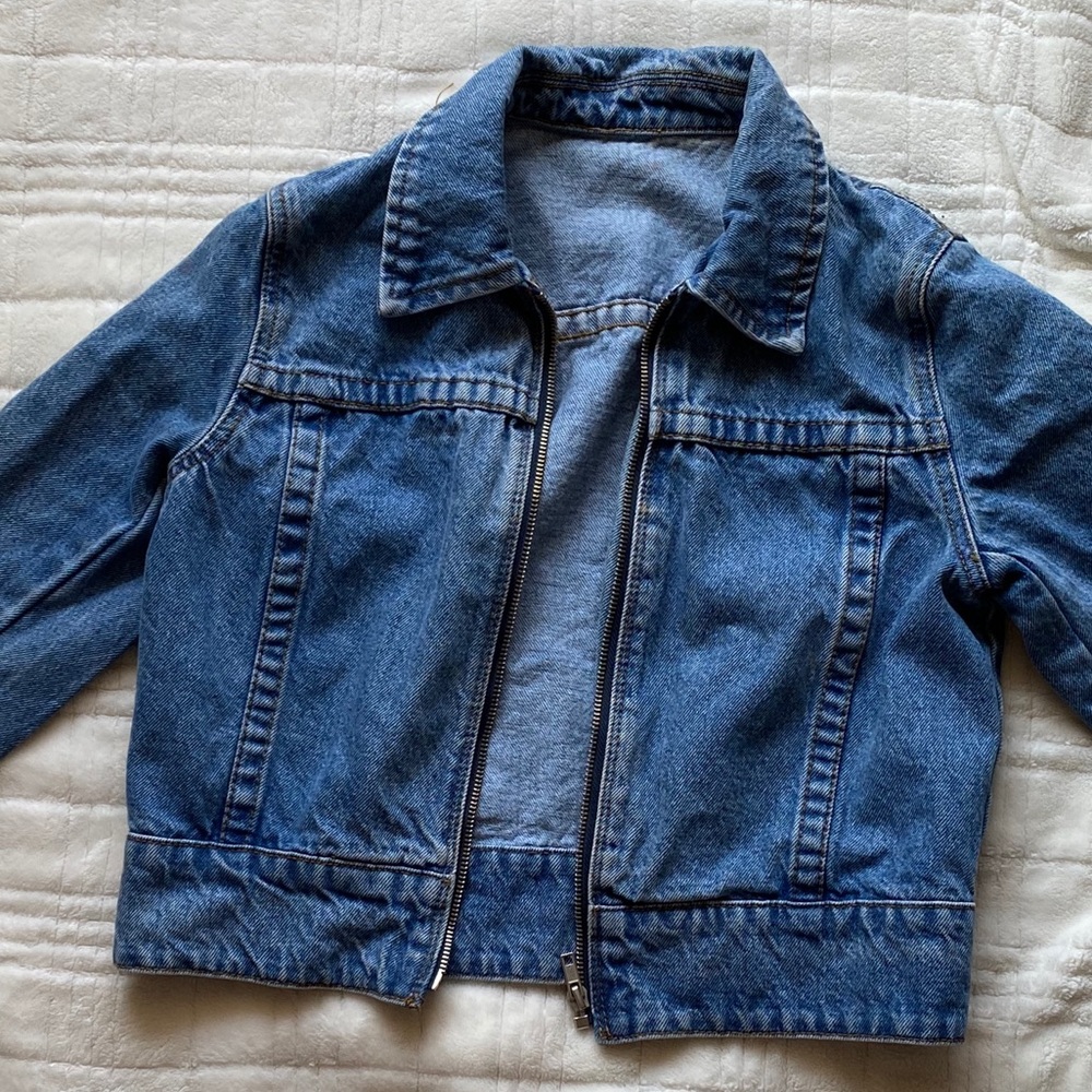 Brandy Melville zipper deniem jacket
